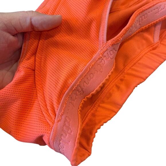Athleta Orange Racerback Sports Bra Small Mesh Back Workout Gym Activewear - Picture 6 of 7